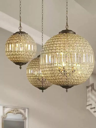 Vintage style crystal ball Pendant Light