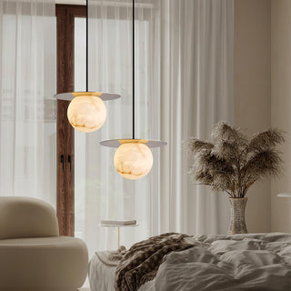 Disc Alabaster Pendant Light