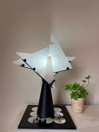 Abstract Alabaster Table Lamp