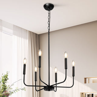 Modern Black Candlestick Chandelier