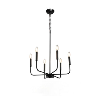 Modern Black Candlestick Chandelier