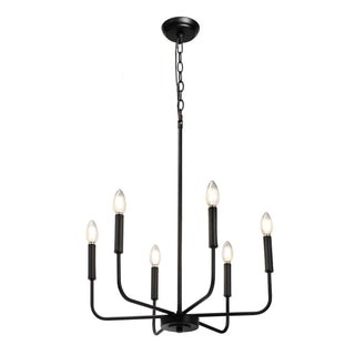 Modern Black Candlestick Chandelier