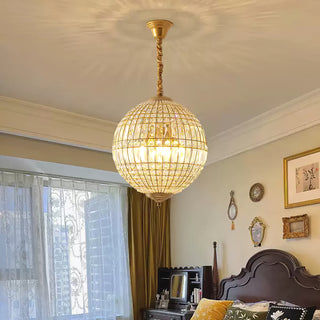 Vintage style crystal ball Pendant Light