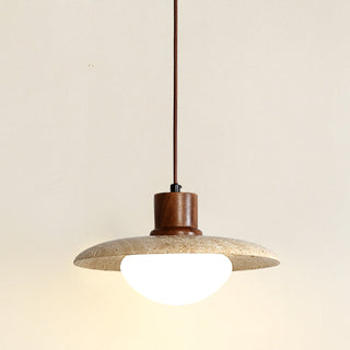 Japanese Modern Travertine Hanging Light