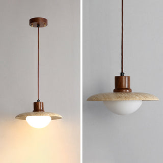 Japanese Modern Travertine Hanging Light