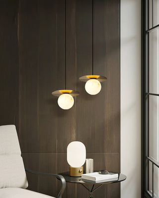 Disc Alabaster Pendant Light