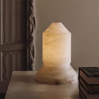 Alabaster Pyramid Table Light