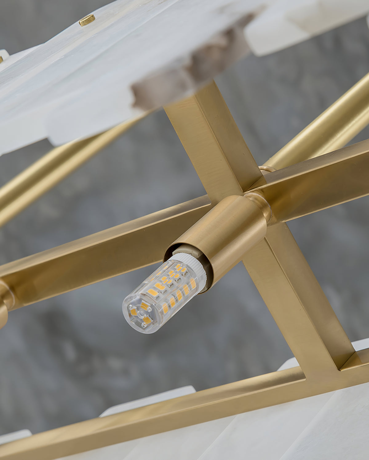 Rectangular Alabaster Chandelier - view 8 | Liootrlamp