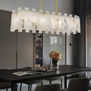 Rectangular Alabaster Pendant Light