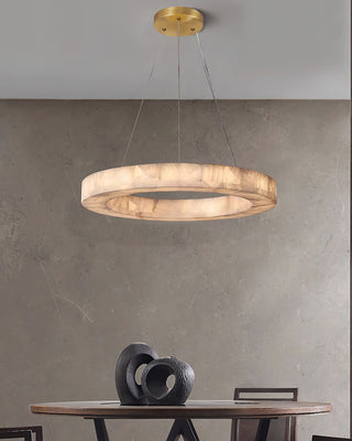 Triple Ring Alabaster Pendant Light