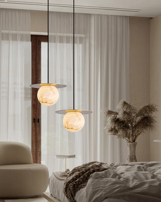 Disc Alabaster Pendant Light