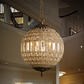 Vintage style crystal ball Pendant Light