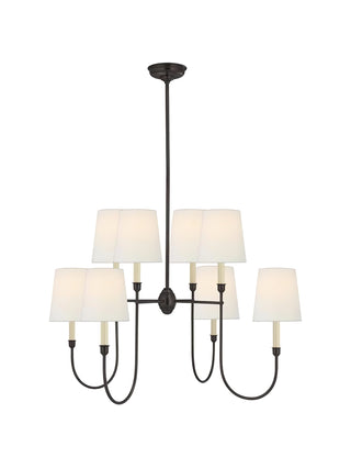 Vendome Gold Fabric Shade Chandelier