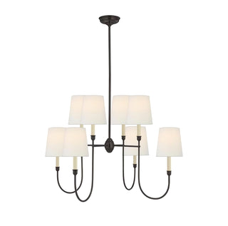 Vendome Gold Fabric Shade Chandelier