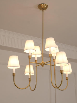 Vendome Gold Fabric Shade Chandelier