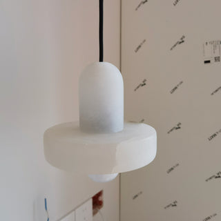 Modern White Marble Pendant Light