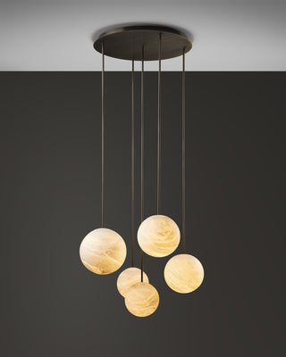 Luxury Multi-Globe Alabaster Pendant Light