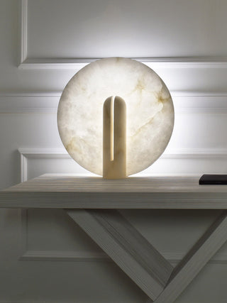 Geometric Alabaster Table Lamp