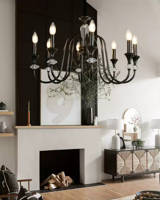 Vintage Iron Scroll Chandelier