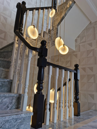 Tiered Alabaster Staircase Chandelier