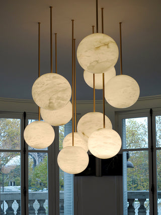 Luxury Multi-Globe Alabaster Pendant Light