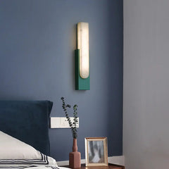 Rectangular Agatha Alabaster Wall Lamp