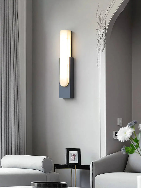 Rectangular Agatha Alabaster Wall Lamp - view 11 | Liootrlamp