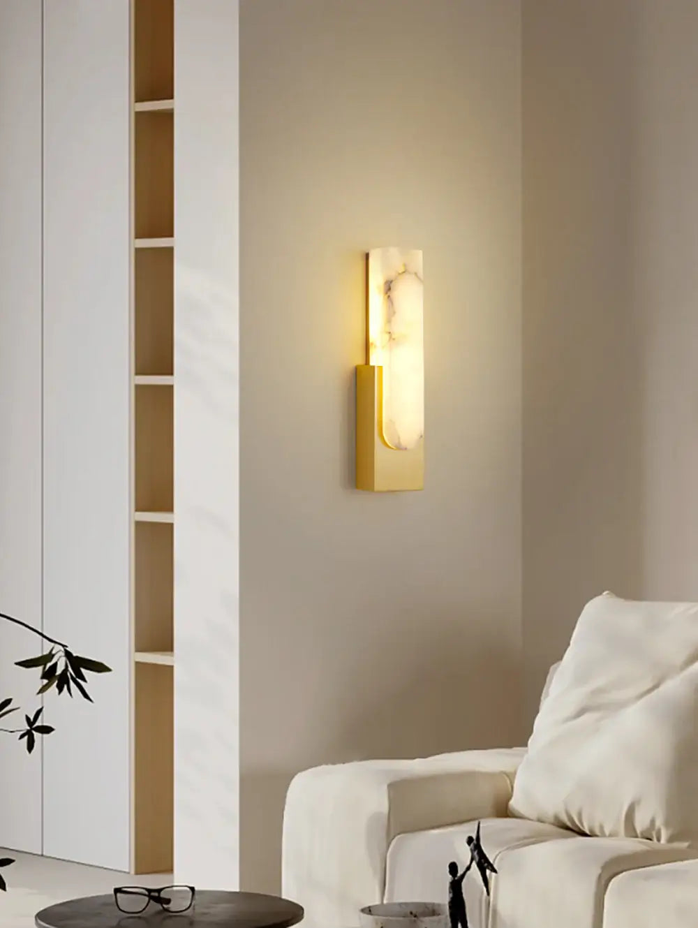 Rectangular Agatha Alabaster Wall Lamp - view 13 | Liootrlamp