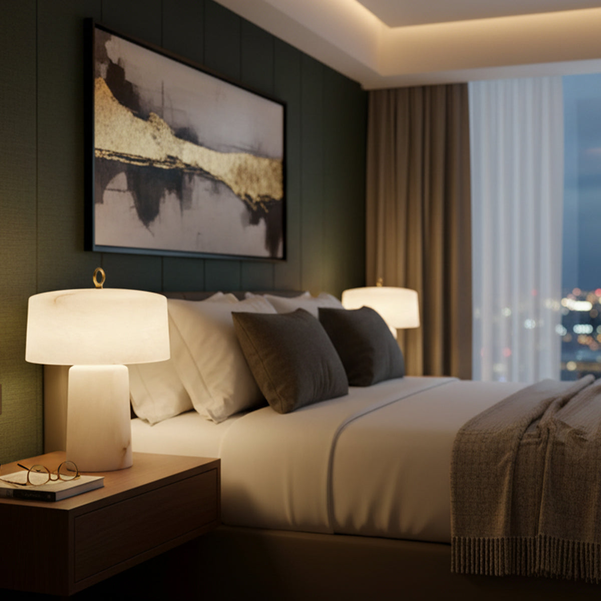 Alabaster Aogashima Table Lamp - view 5 | Liootrlamp