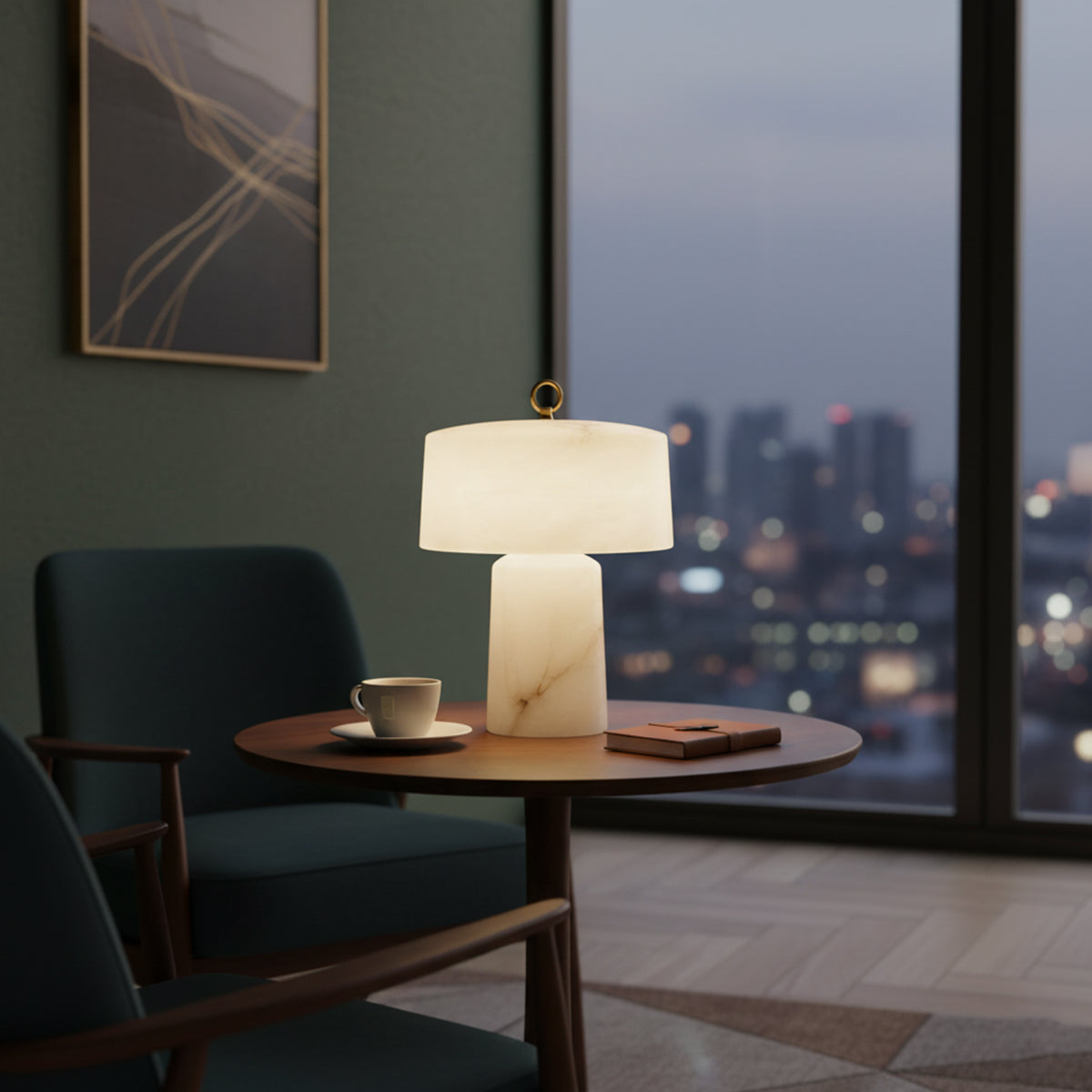 Alabaster Aogashima Table Lamp