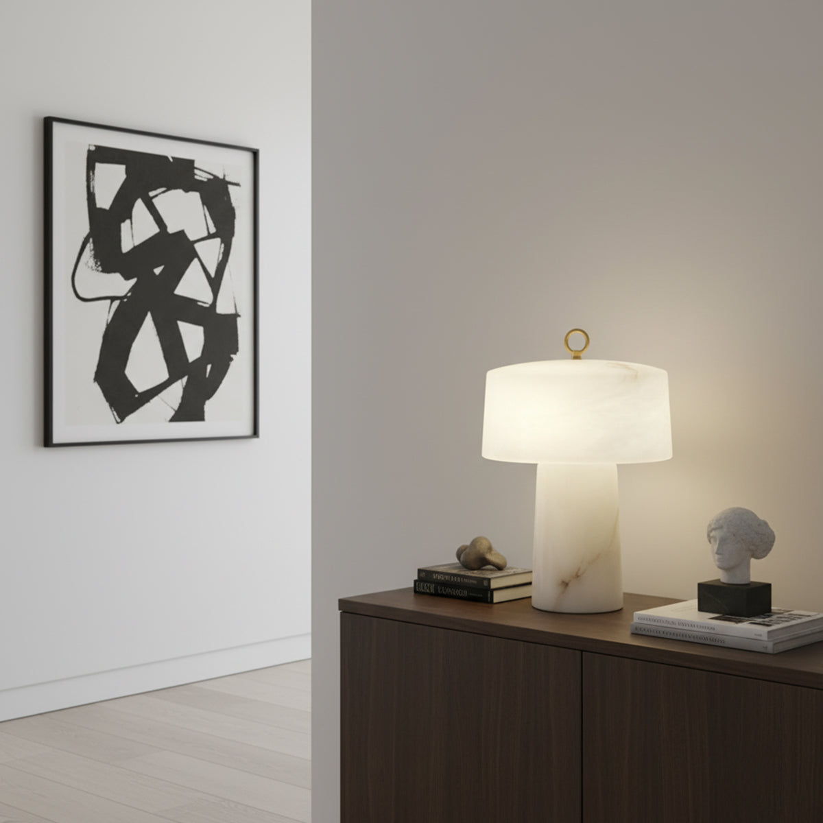 Alabaster Aogashima Table Lamp - view 10 | Liootrlamp