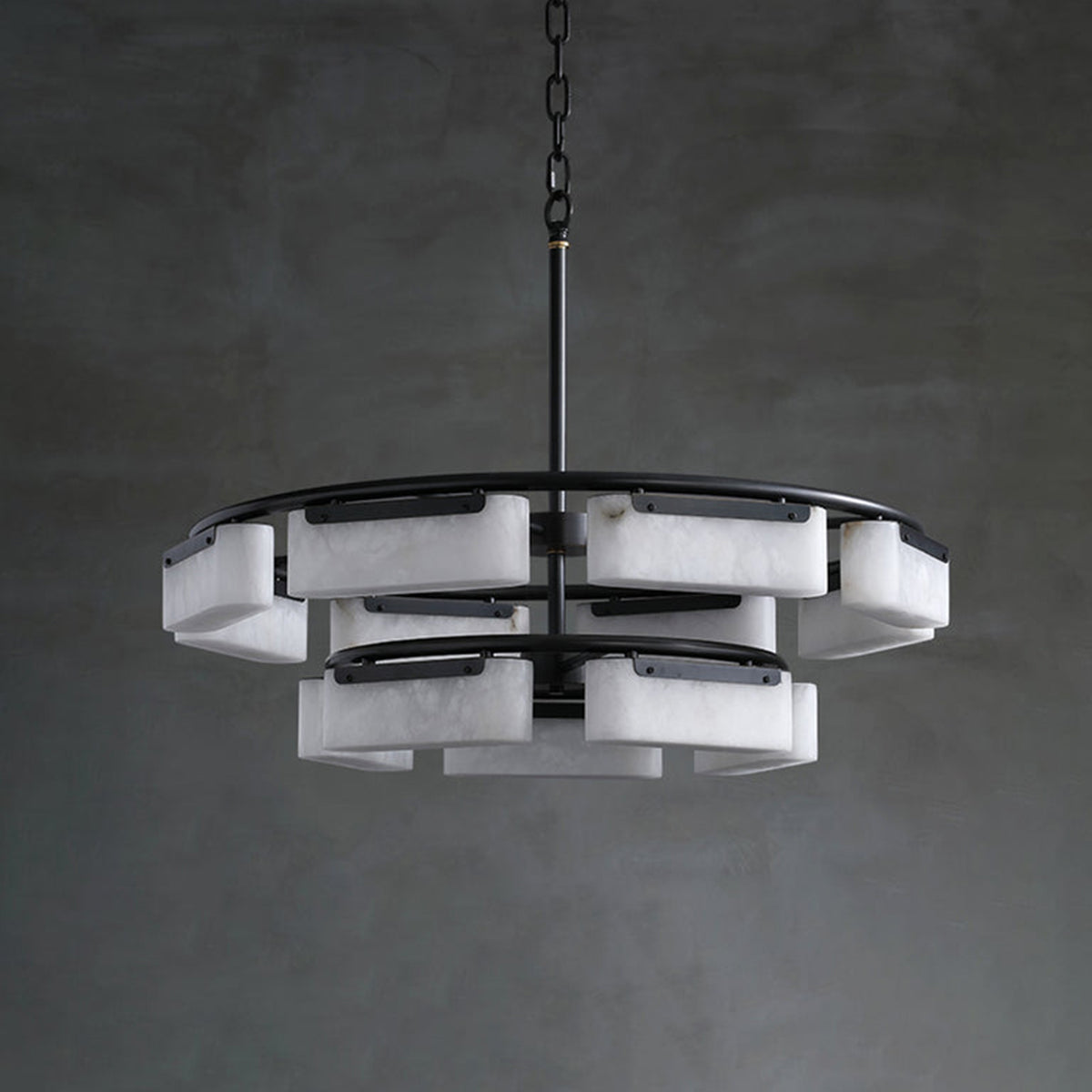 Alabaster Fusion Black Chandelier - view 9 | Liootrlamp