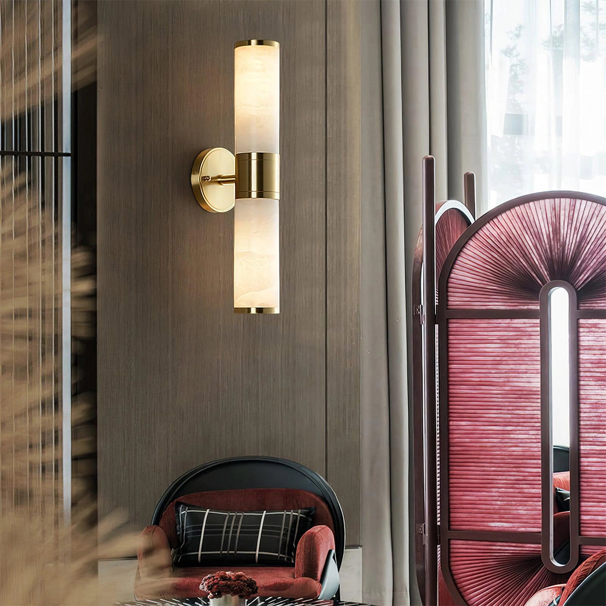 Alabaster Lampatron Cylindrical Wall Lamp - view 9 | Liootrlamp