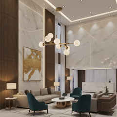 Alabaster Maytoni Uva Brass Chandelier
