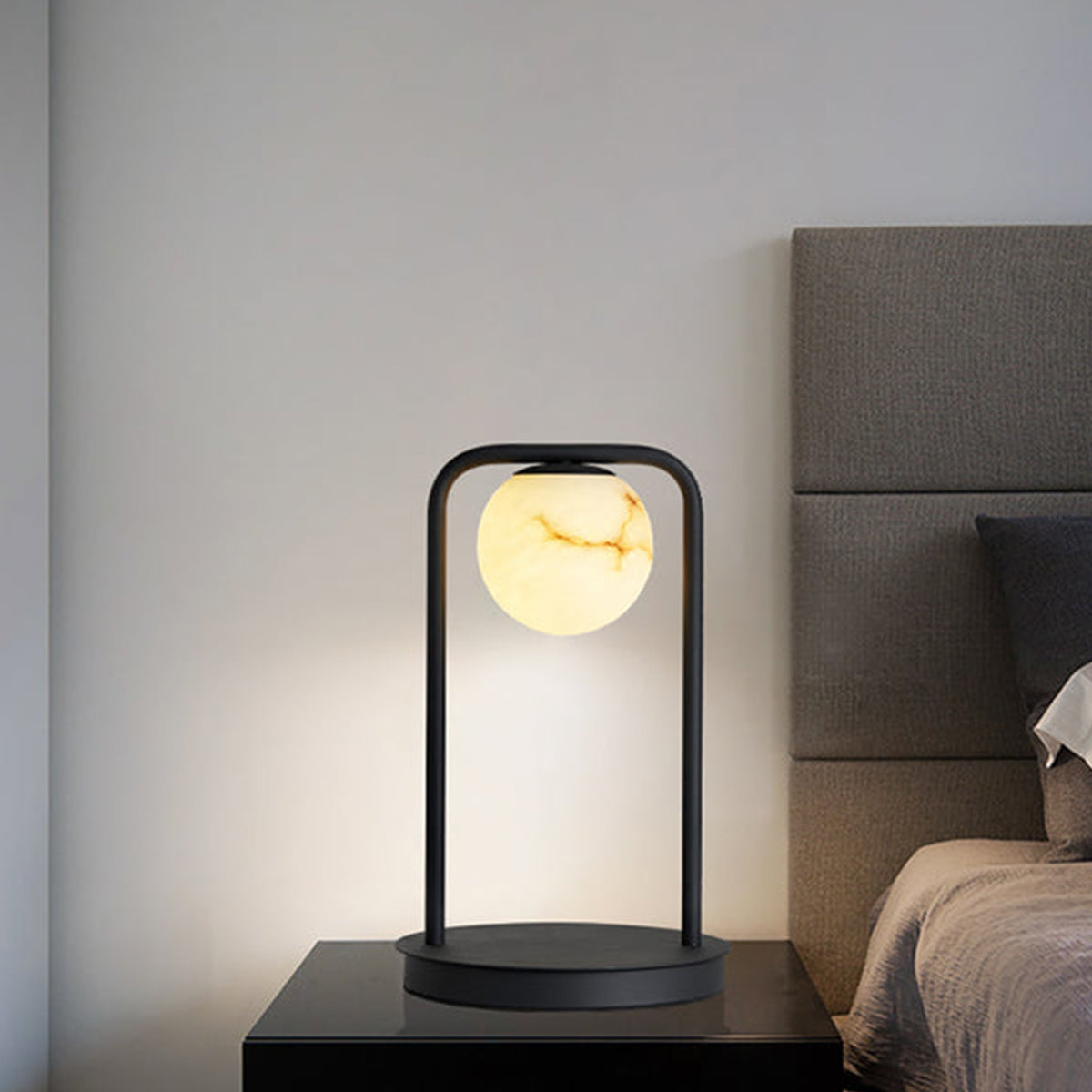 Alabaster Tribeca Black Table Lamp