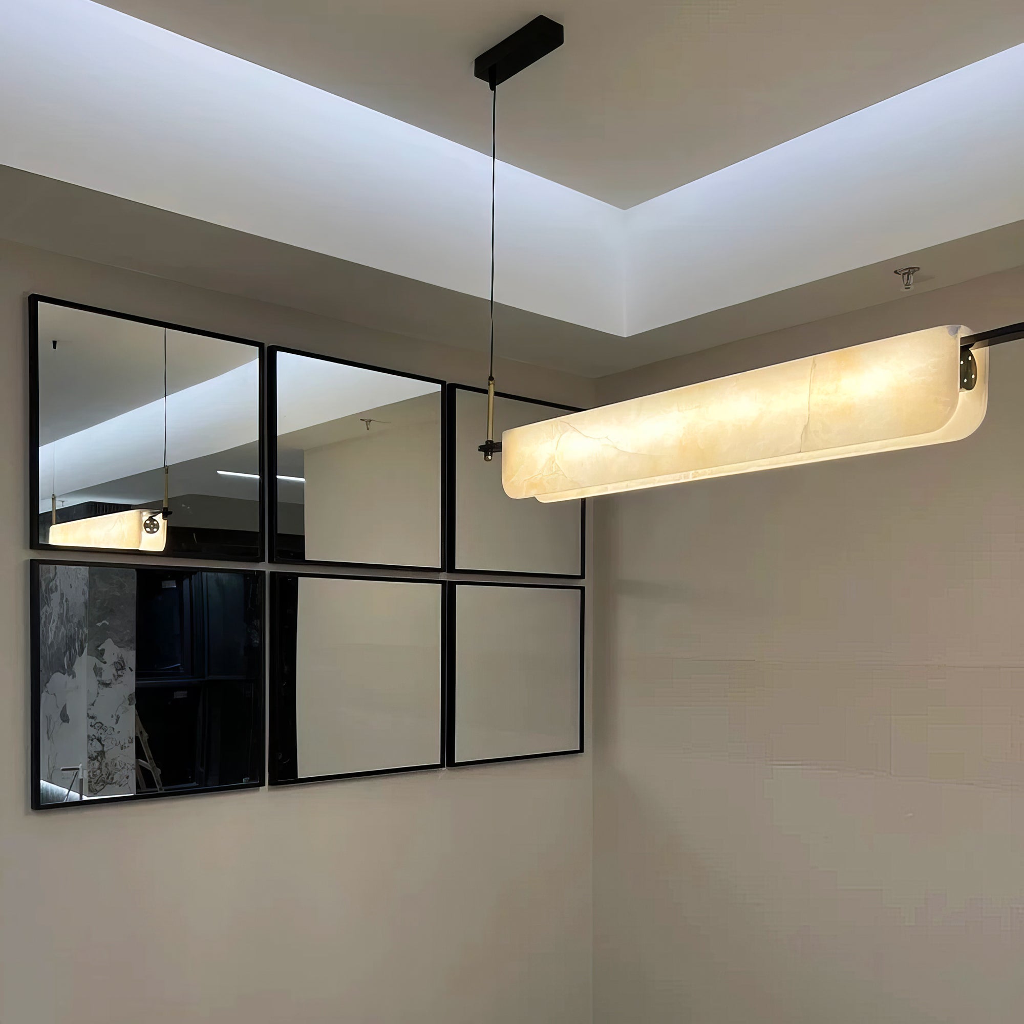 Alabaster Art Linear Chandelier