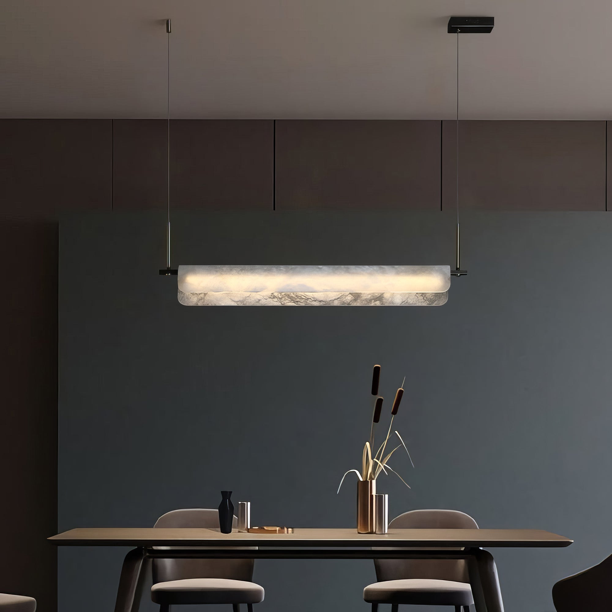 Alabaster Art Linear Chandelier