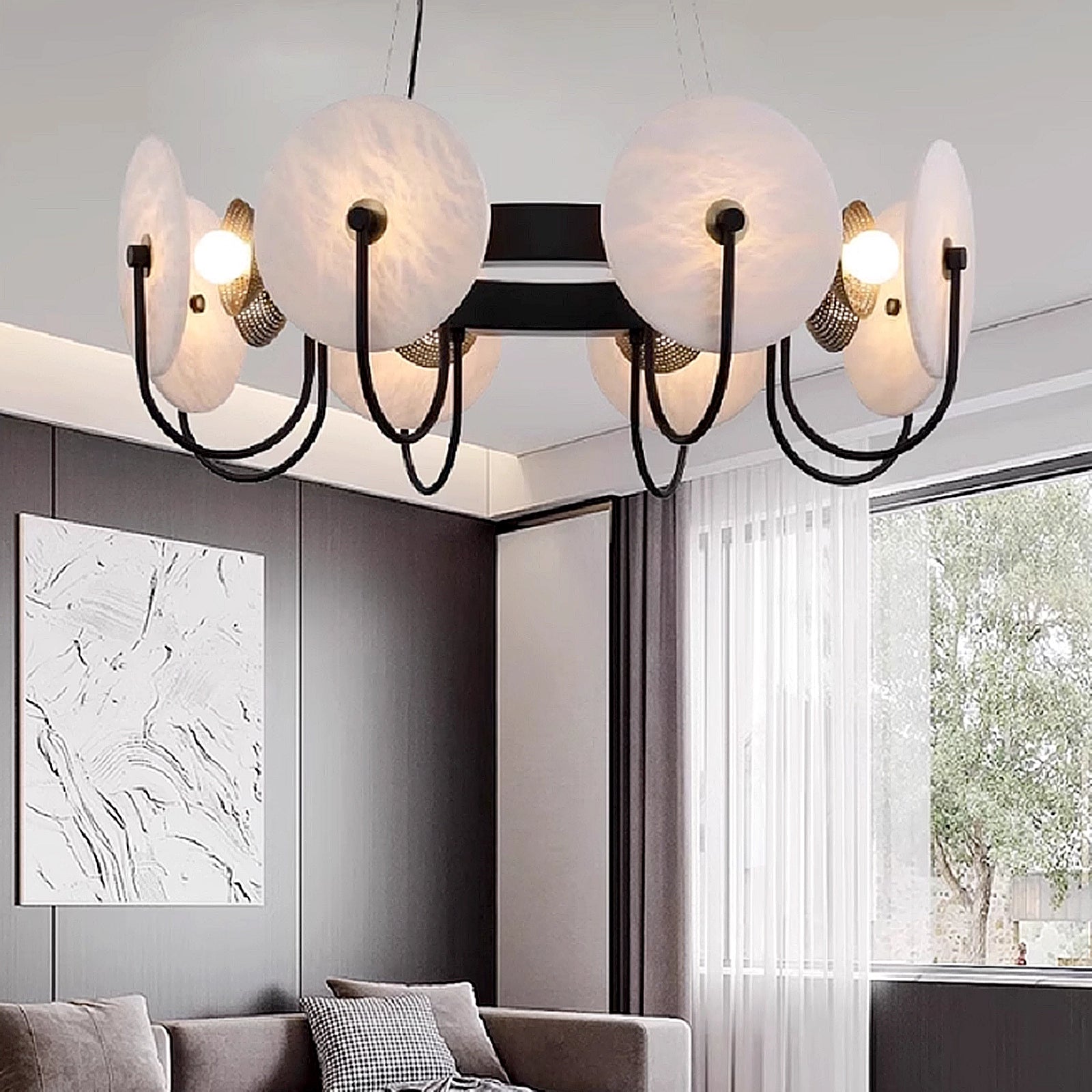 Alabaster CH Ring Chandelier