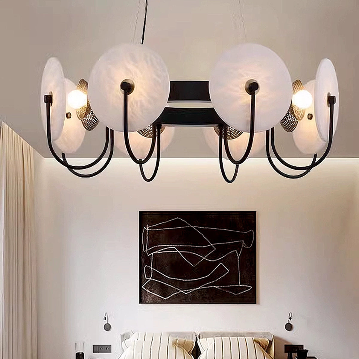 Alabaster CH Ring Chandelier - view 5 | Liootrlamp