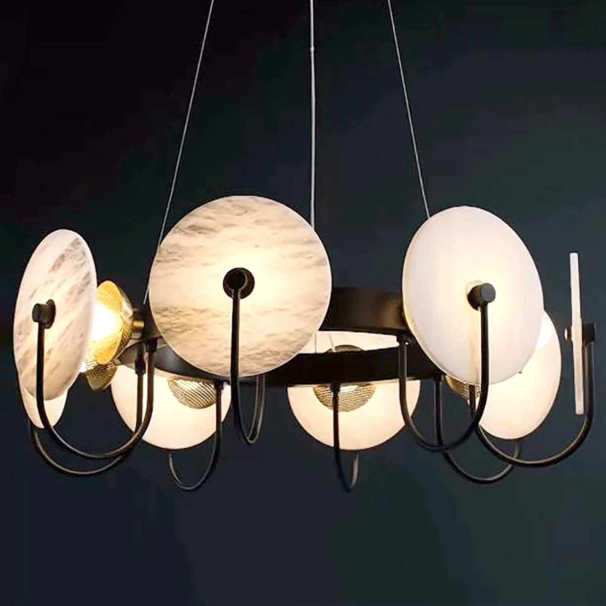 Alabaster CH Ring Chandelier - view 11 | Liootrlamp