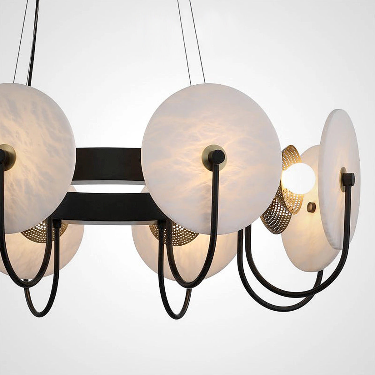 Alabaster CH Ring Chandelier - view 9 | Liootrlamp