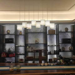 Alabaster Cube Box Chandelier