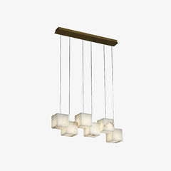 Alabaster Cube Box Chandelier