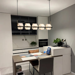 Alabaster Cubic Island Chandelier