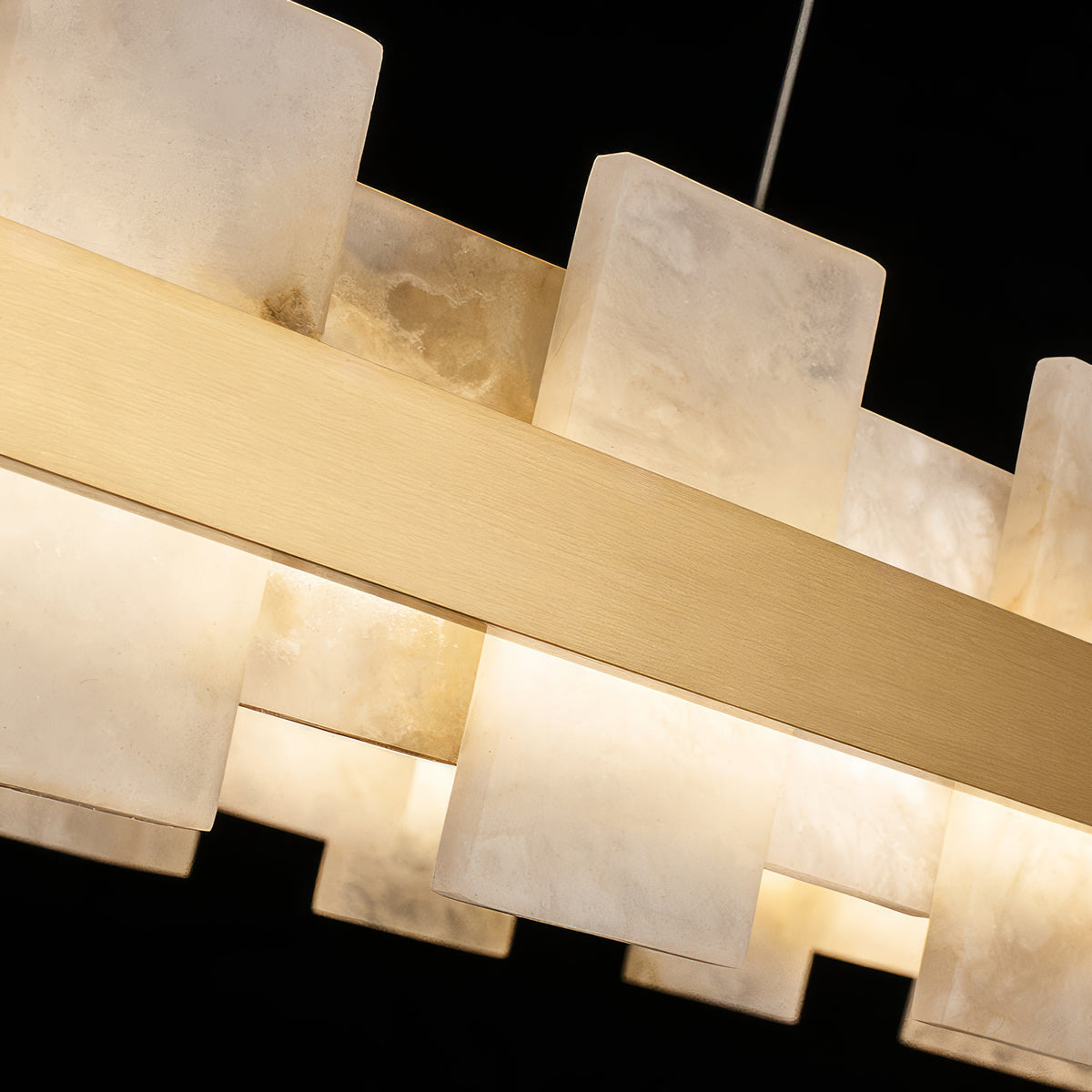 Alabaster Glo Halo Chandelier - view 10 | Liootrlamp