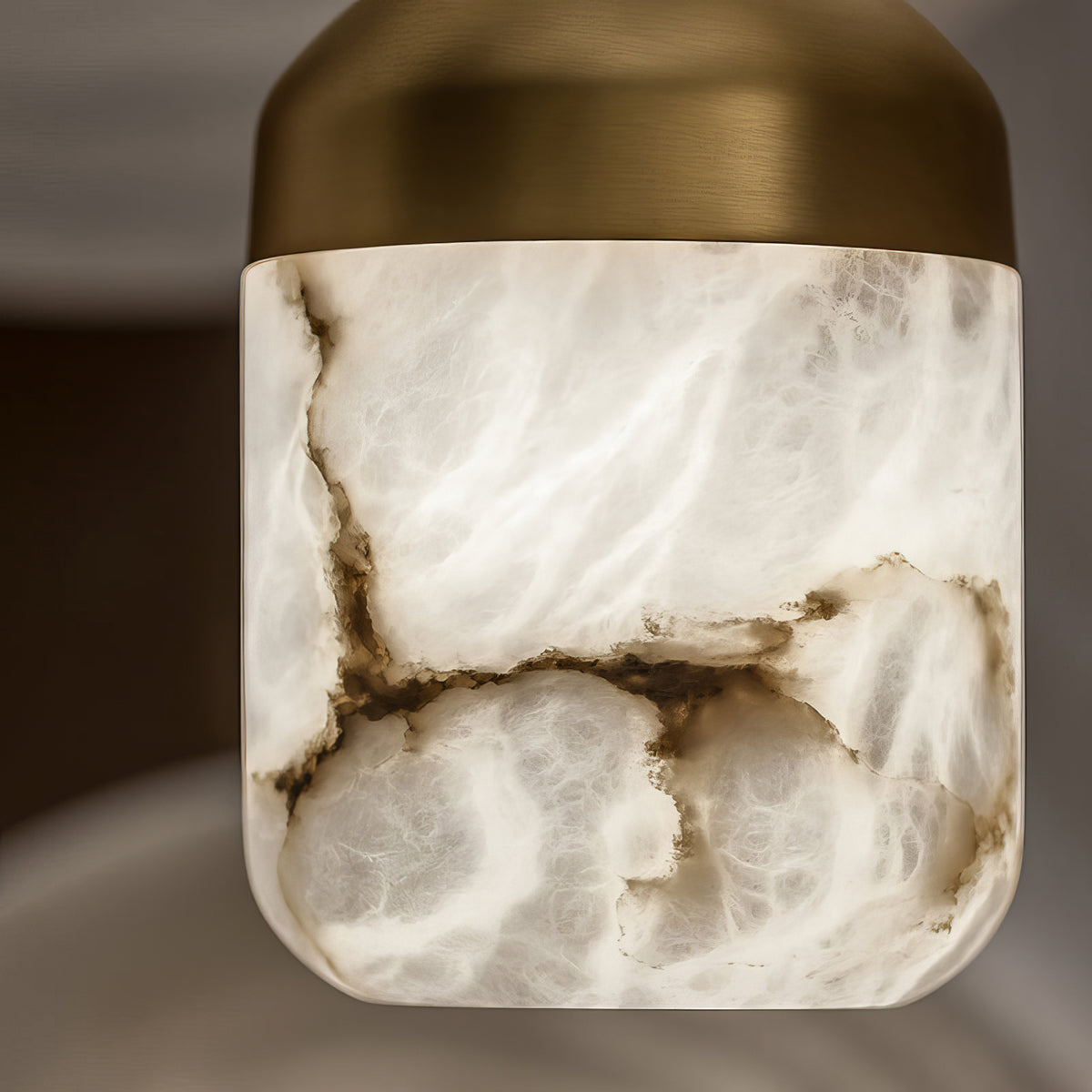 Alabaster staircase chandelier