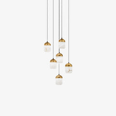 Alabaster staircase chandelier