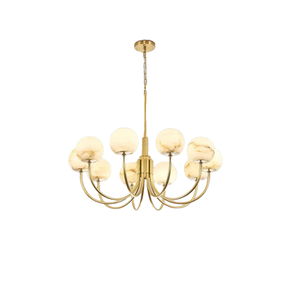 Aurelian Alabaster Globe Chandelier - view 14 | Liootrlamp
