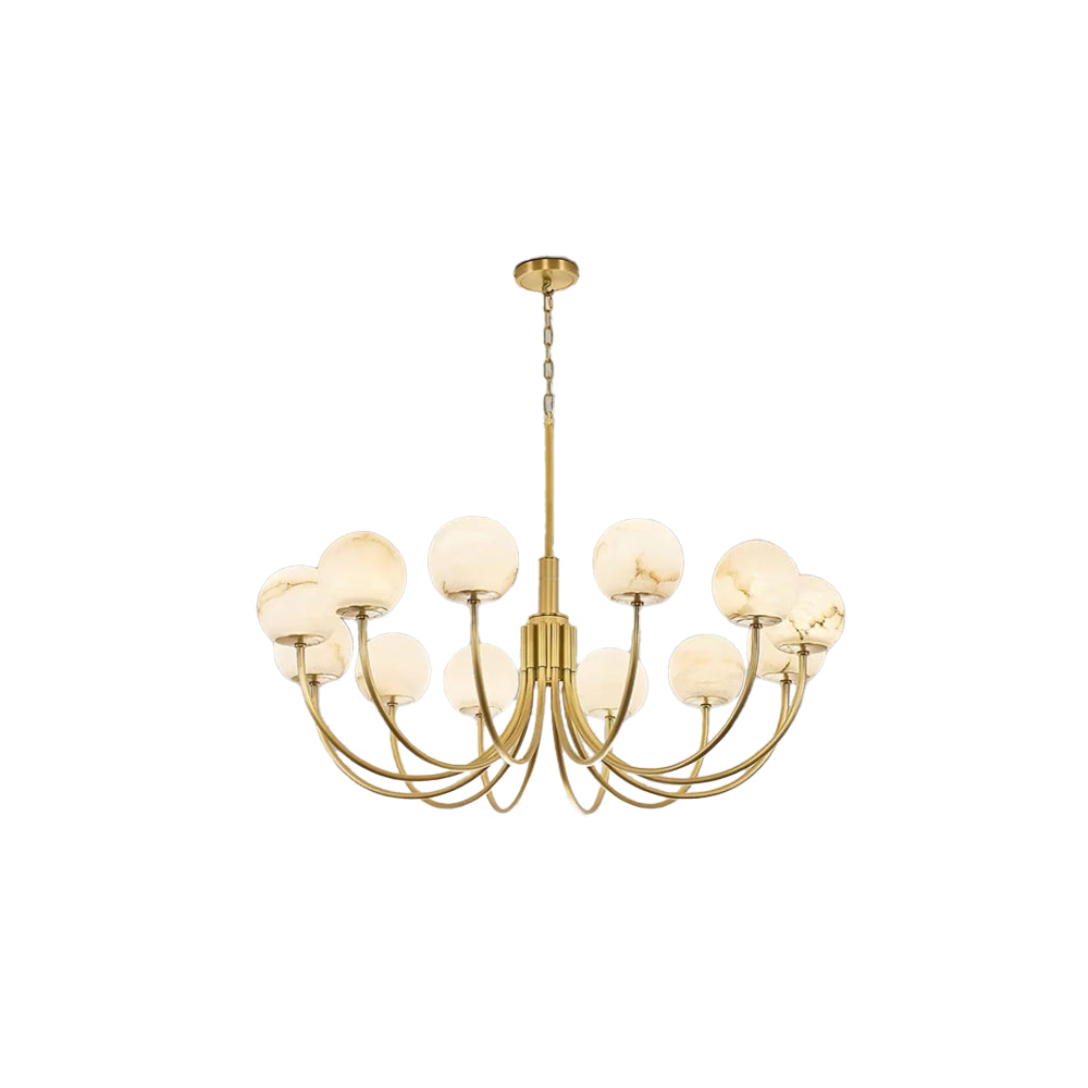 Aurelian Alabaster Globe Chandelier - view 15 | Liootrlamp