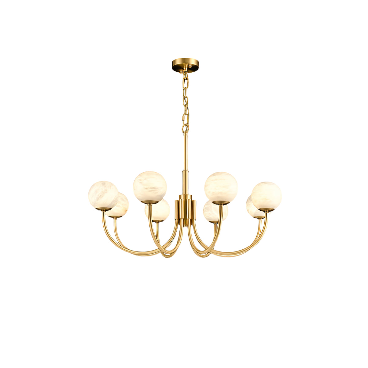 Aurelian Alabaster Globe Chandelier - view 12 | Liootrlamp